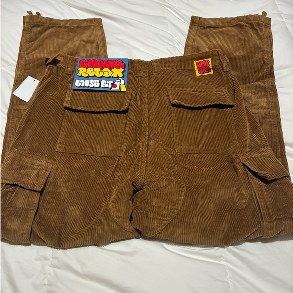 Empyre Men's Brown Corduroy Cargo Pants - Picture 6 of 7